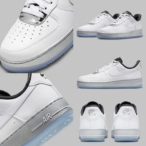 ★売切★NIKE AIR FORCE1 SE"ホワイトxクローム"wmnsUS12新品国内正規品★ジョーダンダンクエアフォース1WhiteChrome