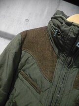 DIESEL ディーゼル/収納フード ヨーク切替 中綿ジャケットL/ボリュームネック ミリタリー ブルゾン/オリーブ/メンズ_画像5