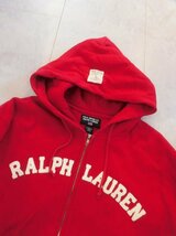 POLO JEANS CO. RALPH LAURENポロジーンズ ラルフローレン/アーチロゴワッペン スウェット ジップパーカーL/フルロゴ ワッペン ZIPフーディ_画像4