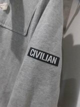 XLARGE エクストララージ CIVILIAN スウェット 中綿入り ダッフルコートM/ジャケット/グレー/メンズ/0183503_画像3