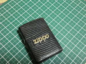 ★トカゲ皮ZIPPO【数回火を着けたのみ】定形外《保障無》140円/複数落札で送180円　1000円より