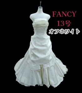岩ド48)ウェディングドレス カラードレス FANCY オフホワイト13号 結婚式 衣装 撮影 記念写真 パーティー ドレス 240119
