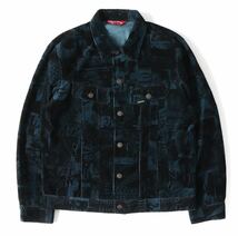 【レア色】supreme vibrations trucker jacket 色:darkBlue Lサイズ_画像2