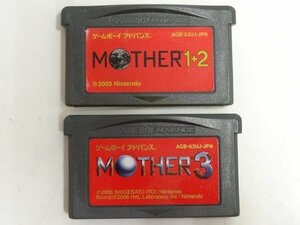 ユ■/Zこ7397　Nintendo GBA ゲームボーイアドバンス / マザー / MOTHER1+2、MOTHER3 / ソフトのみ 2個セット ソフト読込OK 保証無