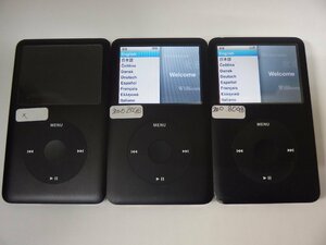 ユ■IP500　♪Apple iPod classic 80GB 3台セット Model No:A1238 ジャンク