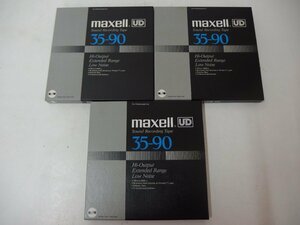6■/Zク3865　maxell UD 35-90 / オープンリールテープ / 3本　確認不明