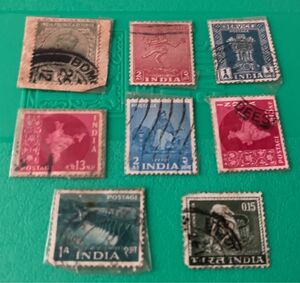 インド　使用済み切手８枚セット