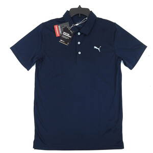 【送料無料】新品◆PUMA GOLF◆ストレッチ 吸汗速乾 DRYCELL ローテーション 半袖 ポロシャツ M 紺◆プーマ ゴルフ 579170-03◆J1871