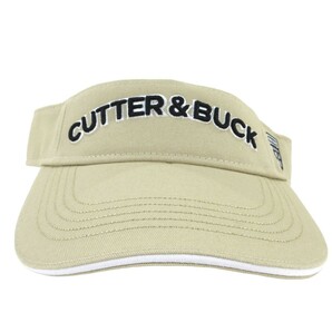 新品◆CUTTER&BUCK◆ゴルフバイザー フリーサイズ ベージュ◆カッター&バック ゴルフ サンバイザー ロゴ刺繍 CGBOJC61GJ◆J1903の画像2