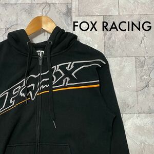 FOX RACING フォックス RIDERS sweat hoodie スウェットパーカー 刺繍ロゴ ジップアップ モトクロス USA企画 ブラック サイズS 玉FL3357