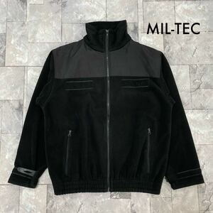 MIL-TEC ミルテック FLEECEJKT フリースジャケット ミリタリー ハイネック SECURITY USA企画 ジップアップ ブラック サイズL 玉SS1428