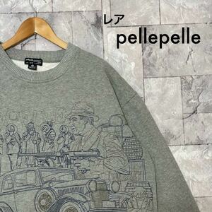 レア pelle pelle ペレペレ sweat スウェット 刺繍デザイン 裏起毛 God father 玉 FL3361