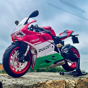 バイク ミニカー 1/12スケール 合金 おもちゃ DUCATI スーパーバイク ドゥカティ 1199 DULET ミニチュア オートバイ 329