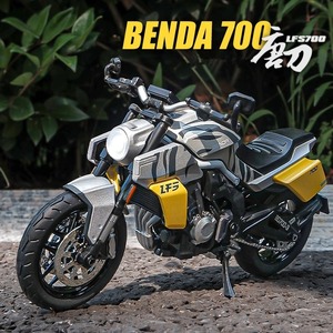 バイク ミニカー 合金 おもちゃ 1/12スケール BENDA LFS700 ミニチュア オートバイ 光るライト ホワイト イエロー 338