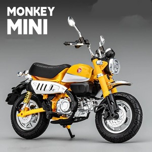 バイク ミニカー 合金 おもちゃ 1/24スケール 14.5cm HONDA Monkey125 ミニチュア オートバイ ホンダ モンキー サウンド ライト 可動 356