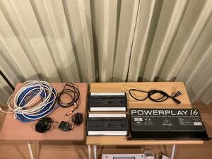 [美品]BEHRINGER ( ベリンガー ) / POWERPLAY P16-I&P16-M パーソナルミキサー×2台　CUEシステムセット（おまけ付き）