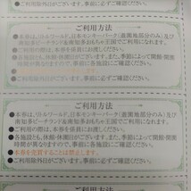 2枚！名鉄グループ優待券の リトルワールド 日本モンキーパーク 南知多ビーチランド おもちゃ王国2枚1100円（送料込み）_画像2