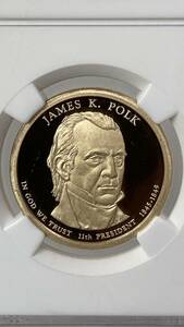 【1円～綺麗 】PF69 ULTRA CAMEO 2009 アメリカ第11代大統領 JAMES K.POLK 銅貨 ELEVENTH PRESIDENT ジェイムス・ポーク モダンコイン