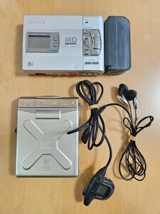 ■ジャンク品■ SONY MD MZ-R50, MZ-EPS11 2品 MINIDISK WALKMAN 