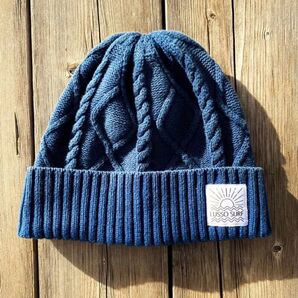 ストリート系☆LUSSO SURF ニットキャップ インディゴ RVCA