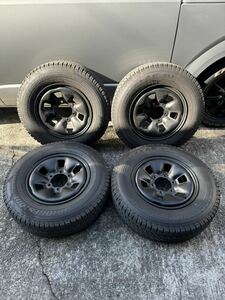 21年40週 スタッドレスタイヤ ブリザックVL1 タイヤホイールセット4本 195/80r15 107/105L LT ハイエース