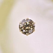 【新品・未使用】1円～最落無 天然ダイヤモンド 計0.32ct,K18YG 定番スタイル 6本爪 耳元でシックに輝く ダイヤモンド スタッドピアス_画像3