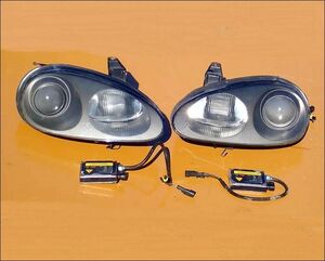 ■ 点灯確認済み ■ カプチーノ ( EA11R ) 用 ヘッドライト ( 社外 HID 付き ) 左右セット ■ インボイス対応