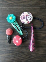 送料込み　新品 ヘアピン ハンドメイド ヘアクリップ セット　5　女の子　ヘアアクセサリー　120　#トミ手作り一覧_画像5