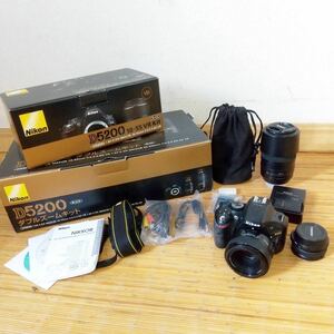 Nikon ニコン D5200 AF 55-300mmED 一眼レフ デジタル カメラ YONGNUO YN 50mm F1.8N 単焦点 標準レンズ 動作確認済み【NK4848】