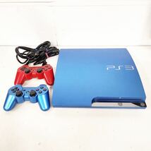 ジャンク SONY PlayStation3 PS3 本体 CECH-3000B スプラッシュブルー コントローラー付き【NK5013】_画像1