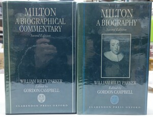 r0129-4.MILTON A BIOGRAPHY Second Edition 全2巻揃い/WILLIAM RILEY PARKER/oxford/ジョン・ミルトン 自伝/英米文学/