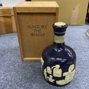 285 空瓶 SUNTORY THE WHISKY サントリー ザ ウイスキー リミテッド 有田焼 希少 木箱　陶器ボトル 現状品