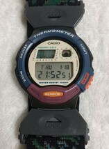 希少 CASIO カシオ TSX-1200 取説付オリジナルアームバンドビンテージ デジタル時計 サーモメーターVintage digital watch Thermometer_画像1