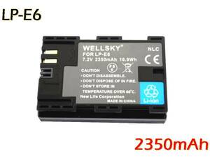 LP-E6NH LP-E6 LP-E6N 2350mAh 互換バッテリー [ 純正充電器で充電可能 残量表示可能 純正品と同じよう使用可能 ] Canon キヤノン イオス 