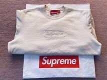 ■美品！【S】Supreme Cutout Logo Crewneck Natural S■シュプリーム カット アウト ロゴ クルーネック ナチュラル色 Sサイズ_画像4