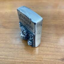 #12267A　Zippo　ジッポ　FIERCE MONSTER　フィースモンスター　半魚人　 オイルライター シルバー 特別限定品　No,0748　火花確認○_画像4