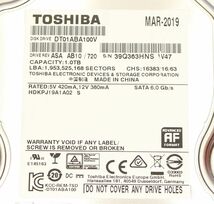 TOSHIBA DT01ABA100V 1TB /5700rpm /SATA600_画像3