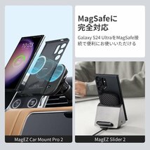 PITAKA Galaxy S24Ultra ケース アラミド繊維製 耐衝撃 ワイヤレス充電対応 MagEZCase4 黒/グレーツイル柄_画像6