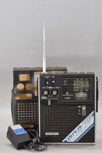 SONY ソニー スカイセンサー5500 ICF-5500 BCL ラジオ 動作品 AC-110 純正 ACアダプター ケース付 3バンドレシーバー FM MW SW Hb-92M