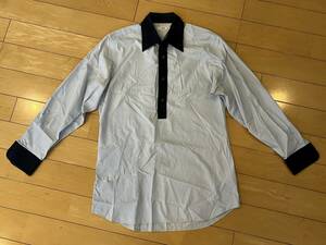 ◎ プラダ PRADA シャツ ポロシャツ 長袖 メンズ 41/16 サイズ：やや大きめM～L位 紺×水色 30740