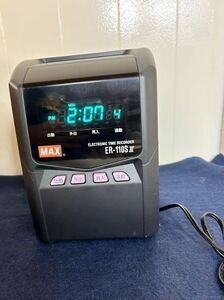 MAXマックス 電子タイムカードレコーダー タイムレコーダー ER-110S3 店舗用 中古品