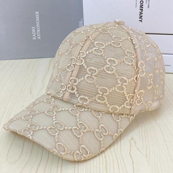 CAP キャップ 帽子 調整可 通気性◎ おしゃれ シャンパン色