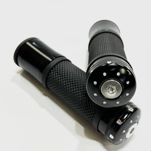【送料込み】バイク オートバイ カスタムグリップ 左右セット (ブラック) ホンダ/ヤマハ ハンドルグリップ 原付 スクーター
