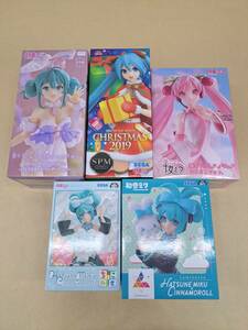 ○【S193】未開封品 初音ミク フィギュア5点セット SPM / Luminasta / シナモン / シナモロール / 桜ミク 他