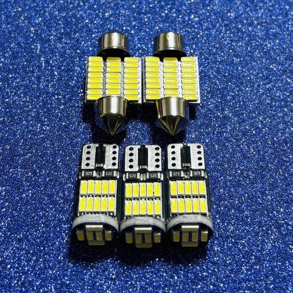 爆光!5個セット!L375/385S タント カスタム LED ルームランプセット T10 COB 車内灯 ホワイト カスタム