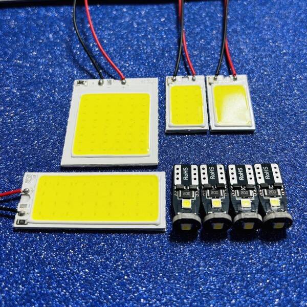 爆光!M910A ルーミーカスタム ルームランプ ポジション ナンバー灯 COB全面発光 T10 LED 8個セット ホワイト トヨタ カスタム