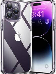 AD-98 Spigen iPhone14ProMax ケース クリア ストラップホール付き TPU バンパーケース 2重構造 米軍MIL規格取得 耐衝撃すり傷防止訳あり