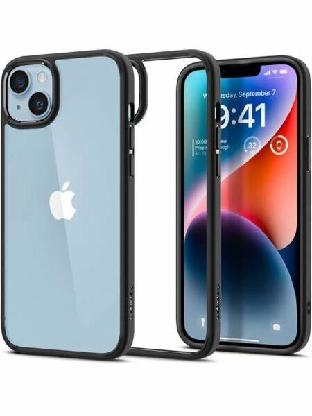 AE- 9 Spigen iPhone14 ケース ストラップホール付き クリア 耐衝撃 米軍MIL規格取得 黄変なし TPU バンパーケース 2重構造 訳あり格安