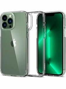 AE- 39 Spigen iPhone 13 Pro Max ケース クリア 耐衝撃 米軍MIL規格取得 黄変なし TPU バンパーケース 2重構造 すり傷防止