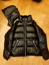 最終価格 VaLLet 04 SHEEP LEATHER DOWN JACKET ブラック 黒 サイズXL 試着のみ 新古品 VIBECA&Co.レザーダウン 本革 _画像5